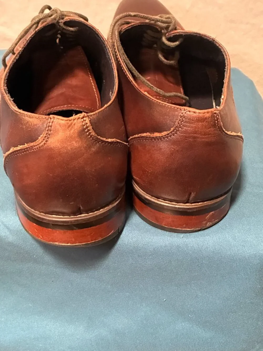 Grimentin Men's Shoes Classic Formal Derby Leather Dress Brown Size 40 US 7 Work